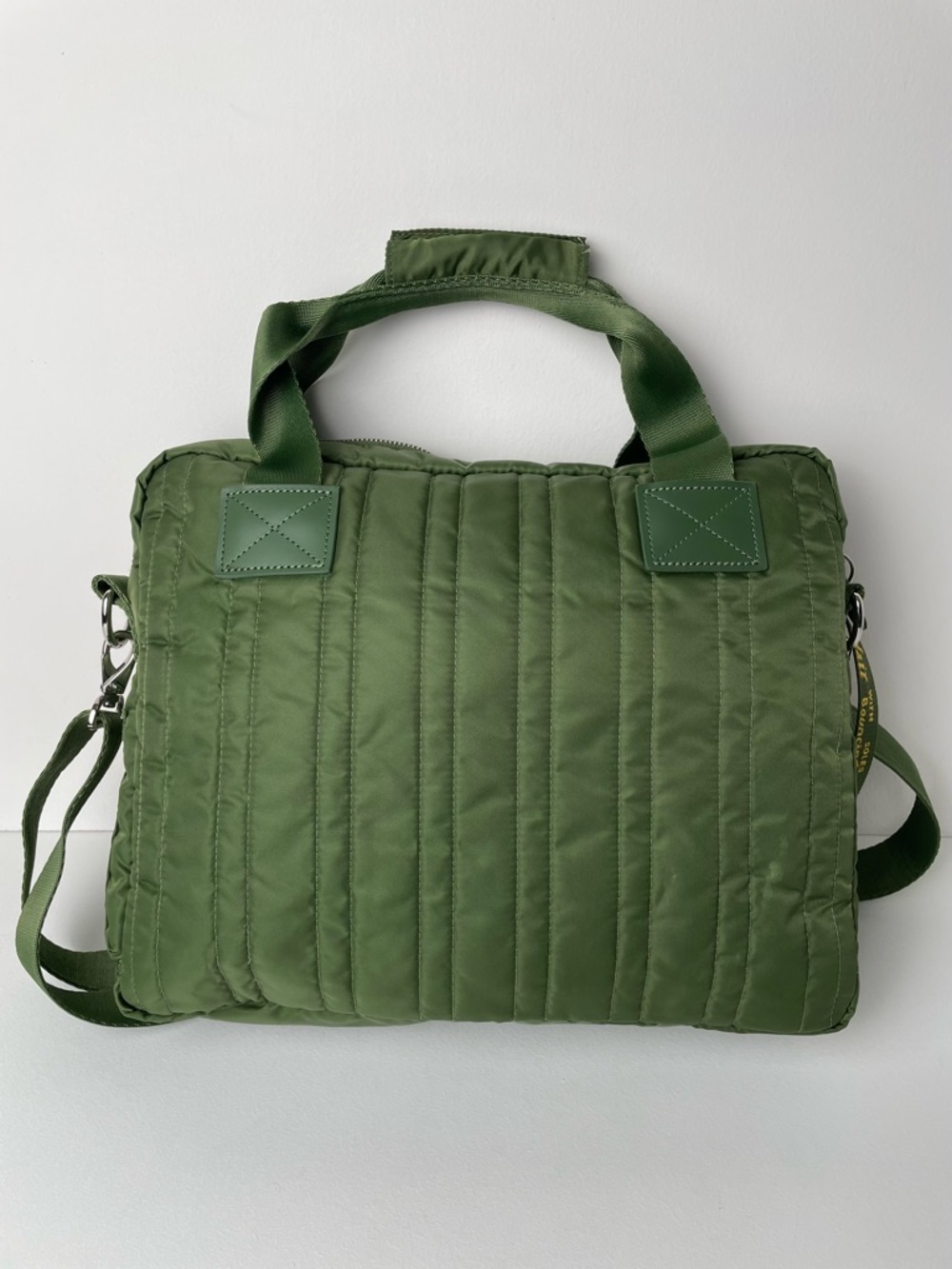 Dr. Martens Olive Green Nylon Messenger Bomber Jacket Utility Flight Bag - Picture 7 of 16